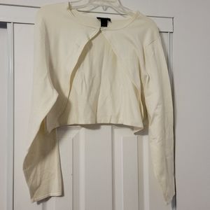 Off white Crop Cardigan